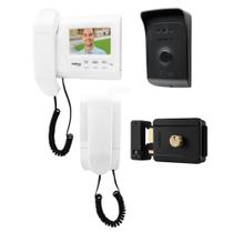 Vídeo Porteiro Intelbras IVR 1010 + Extensão Audio 1010EA + Fechadura FX 500