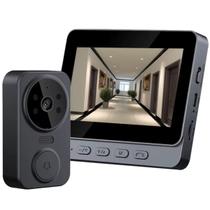 Vídeo Porteiro Residencial Digital Sem Fio Com Monitor LCD Interno Alta Definição Colorido Audio Bidirecional