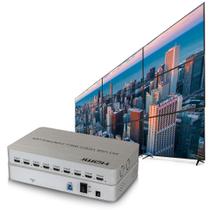 Video Wall Controlador 3X3, 4K, 9 Telas, USB, HDMI