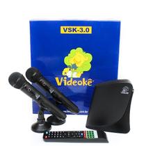 VIDEOKÊ VSK 3.0 COM 11.999 MÚSICAS NA MEMÓRIA + 2 MICROFONES SEM FIO - Karaoke 11999