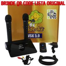 Videokê vsk 5.0 com 11.999 músicas mais 2 microfones sem fio top de linha