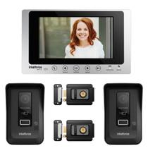 Videoporteiro Wi-fi Allo Wt7 Lite Intelbras 2 Fechaduras Fx 1500 e 2 Modulos Externos