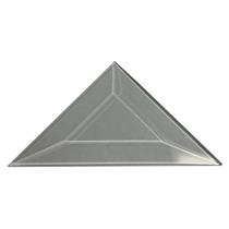 Vidro biselado triangular transparente 7,6 x 7,6 x 10,8 cm, pacote com 10