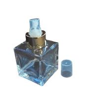 Vidro Cubo 100 Ml Com Válvula Spray Dourada Kit 10 Unidades