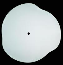 Vidro Curvo Lenco Fosco 30cm P/ Plafons C/ Furo Central 10mm