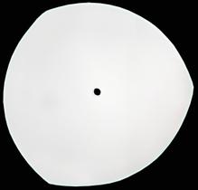Vidro Curvo Triangulo 30cm Fosco P/ Plafons Furo Central 1cm Vidro Curvo Triangulo 30cm Fosco P/ Plafons Furo Central 1cm