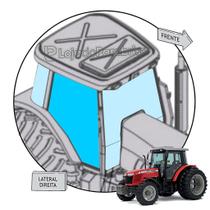 Vidro da Porta Direita para Trator Massey Ferguson 4291 4292 4275 - Vidro Temperado Verde 6mm