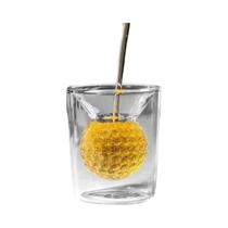 Vidro de parede dupla, bola de golfe, bebidas espirituosas, chá de uísque e café expresso, 50ml Vidro de parede dupla, bola de golfe, bebidas espirituosas, chá de uísque e café expresso, 50ml