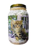 Vidro Decorado Cat Vidro Decorado Cat