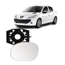 Vidro e Base Retrovisor Peugeot 207 08 á 2015 Lado Esquerdo Vidro e Base Retrovisor Peugeot 207 08 á 2015 Lado Esquerdo