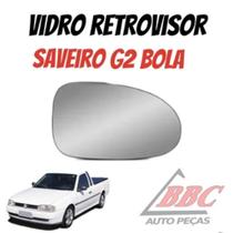 Vidro espelho refil lente retrovisor Saveiro G2 Bola - Cod.5201
