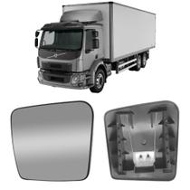 Vidro espelho retrovisor auxiliar plano c/ base c/ desembaçador caminhão volvo vm 2006... l/e Vidro espelho retrovisor auxiliar plano c/ base c/ desembaçador caminhão volvo vm 2006... l/e