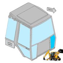 Vidro Frontal Inferior Esquerdo 1/4 Luz Retro JCB 3C - Código 827/80371