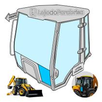 Vidro Frontal Inferior Esquerdo para Retroescavadeira JCB 4CX - Código 827/80141