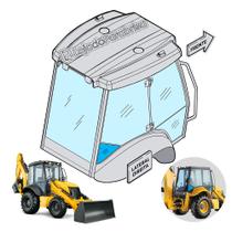 Vidro Inferior Traseiro Direito para Retroescavadeira New Holland LB90 B90B B95B B100 - Código 85801630 Vidro Inferior Traseiro Direito para Retroescavadeira New Holland LB90 B90B B95B B100 - Código 85801630