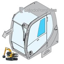 Vidro Janela Móvel da Porta JCB JS200 Imp 827/80221