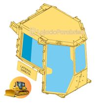 Vidro Janela Traseira Direita Trator Komatsu D51