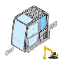 Vidro Lateral Esquerdo Traseiro Komatsu PC200-8 20Y-53-11241