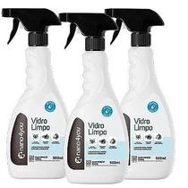 Vidro Limpo Nano4you Kit 3un 500ml Limpa Vidros sem Manchar com Efeito Antiembaçante Vidro Limpo Nano4you Kit 3un 500ml Limpa Vidros sem Manchar com Efeito Antiembaçante