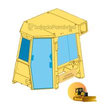 Vidro Para-brisa Frontal Temperado Verde para Trator John Deere 700J - Código T175748