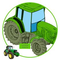 Vidro Para-brisa Inferior Direito para Trator John Deere 6415 e Modelos Compatíveis