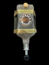 Vidro Para Cachaça Com Torneira e Suporte de Madeira