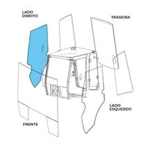 Vidro Porta Direita Retroescadeira JCB 4CX 827/80144