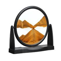 Vidro redondo Moving Sand Art MXYATCJ Liquid Motion Round Glass Laranja Vidro redondo Moving Sand Art MXYATCJ Liquid Motion Round Glass Laranja