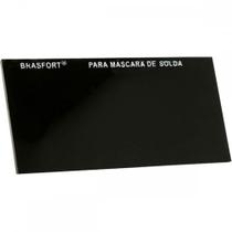 Vidro Retangular Escuro Brasfort Para Mascara De Solda No.10 - Kit C/5 Pecas