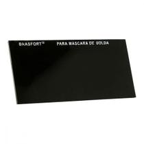 Vidro Retangular Escuro Brasfort Para Mascara De Solda No.10 - Kit C/5 Pecas