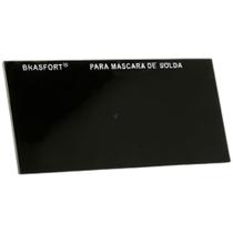 Vidro Retangular Escuro Brasfort Para Mascara De Solda No.14 - Kit C/5 Pecas