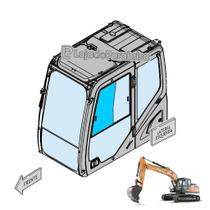Vidro Superior da Porta Escavadeira Case CX220C / E215 Evo