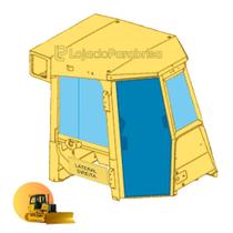 Vidro Temperado da Porta Direita para Trator John Deere 700J - Código T205160