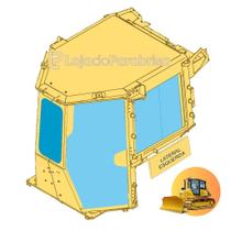 Vidro Temperado Para-brisa Frontal para Trator Komatsu D51 - 6mm