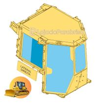 Vidro Temperado para Janela da Frente Direita do Trator Komatsu D51