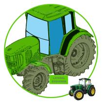 Vidro Temperado para Porta Esquerda de Trator John Deere 6415 e Modelos Compatíveis