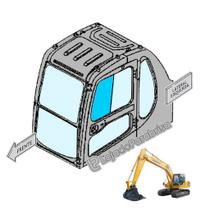 Vidro Temperado Superior da Porta Komatsu PC200-6 e PC210-6 - Código 20Y5435831
