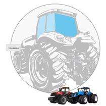 Vidro Temperado Vigia Traseiro para Tratores Case Magnum 180 a 335 e New Holland T8