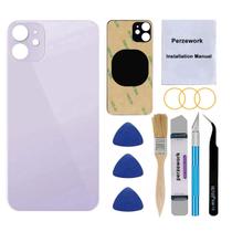 Vidro traseiro de substituição do Perzework iPhone 12 de 6,1 polegadas roxo