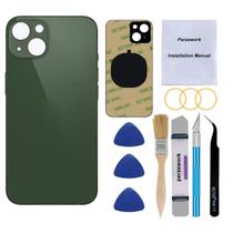 Vidro traseiro Perzework iPhone 13 de 6,1" verde com kit de ferramentas