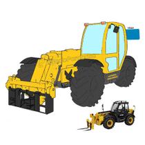 Vidro Vigia Traseiro para Manipulador JCB 535-125 e 540-170 - Vidro Temperado Verde