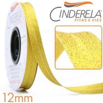Viés com Lurex Fino 12mm 20 Metros - Ouro