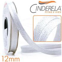 Viés com Lurex Fino 12mm 20 Metros - Prata