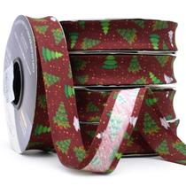 Viés Estampado Largo 25mm 20 metros - 604 Árvore Natal 3 Viés Estampado Largo 25mm 20 metros - 604 Árvore Natal 3
