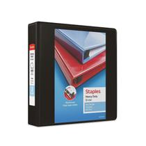 View Binder Staples 82679 Heavy Duty de 2 polegadas e 3 anéis pretos