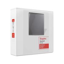 View Binder Staples 976178 Standard 4 polegadas D 3 anéis brancos