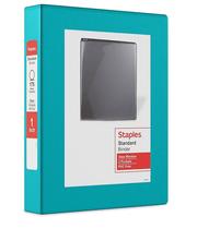 View Binder Staples Mini, 5,5 x 8,5 polegadas, 1 polegada, 3 anéis, verde-azulado