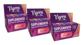 Vigora Plus Gold (Cabelos E Unhas) (Kit 3x60=180 Cáps)
