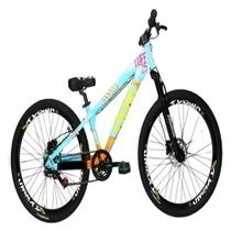 Vikingx Tuff 25/30 azul claro com laranja whelling single freio hidraulico vmaxx liso com suspenão mecanica Vikingx Tuff 25/30 azul claro com laranja whelling single freio hidraulico vmaxx liso com suspenão mecanica