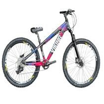 Vikingx Tuff 25/30 Preto rosa Whelling single freio hidraulico vmaxx liso com suspenão mecanica